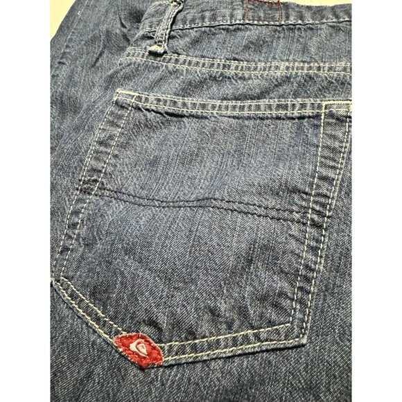 Vintage Y2K Quiksilver QuikJean Men's Denim Jeans Size 36x32 Blue Wide Leg Baggy - Picture 7 of 11